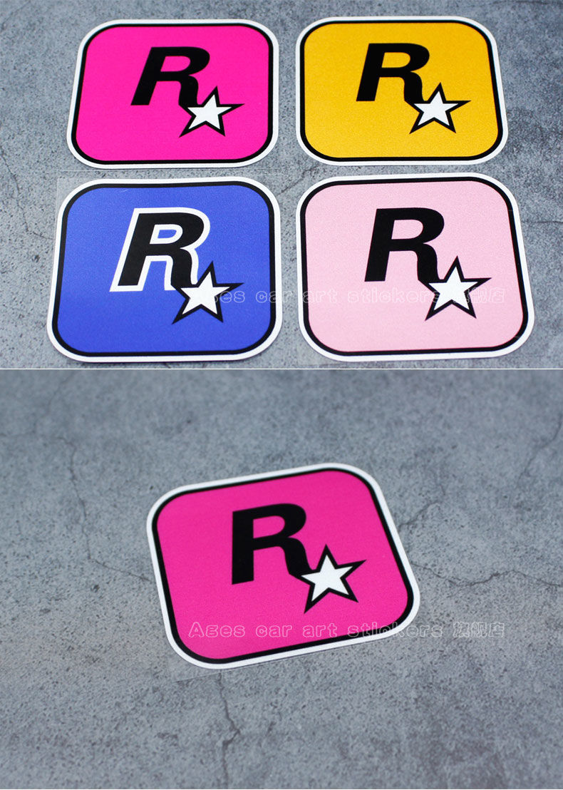 汽车贴纸r星gta5个性改装创意游戏摩托车电动车遮盖划痕反光贴花 gta