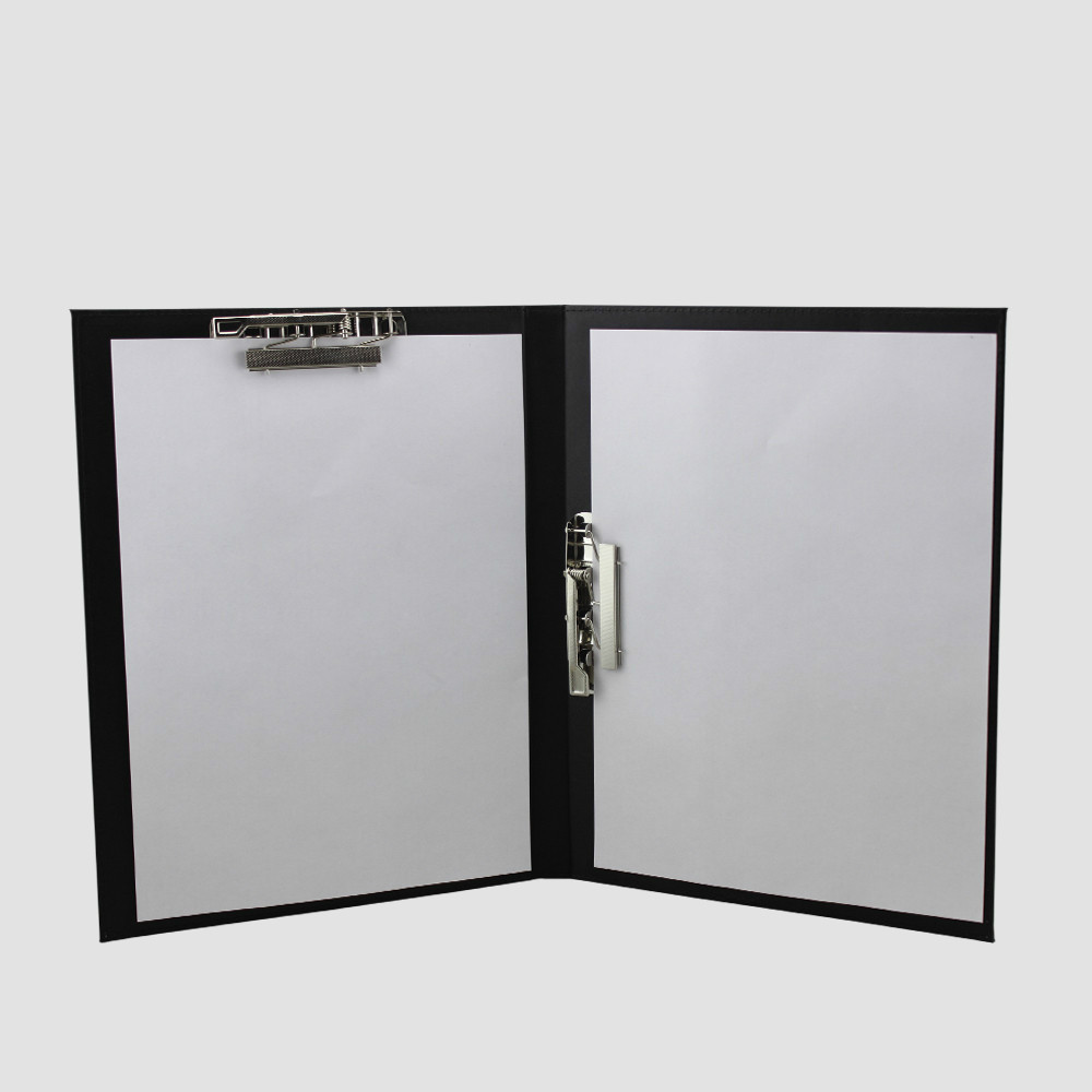 办公皮质a4活页夹磁铁商务文件夹简约pu皮革会议垫写字板夹夹soumiety