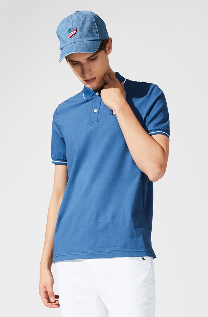 万星威munsingwear高尔夫服装男子夏季翻领短袖t恤运动透气短袖男n550