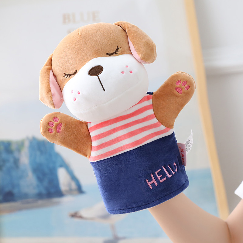 定制()商店手偶玩具子儿童表演动物手套玩偶 婴儿安抚玩具布娃娃手偶