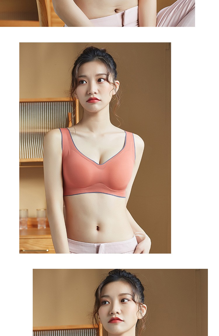 105702-瑞朝凰 泰国乳胶内衣女升级新款聚拢无钢卷无痕背心式美背文胸胸罩薄款性感文胸 肤色+黑色【时尚2件装】 L码 建议100-120斤 75BCD&80A-详情图