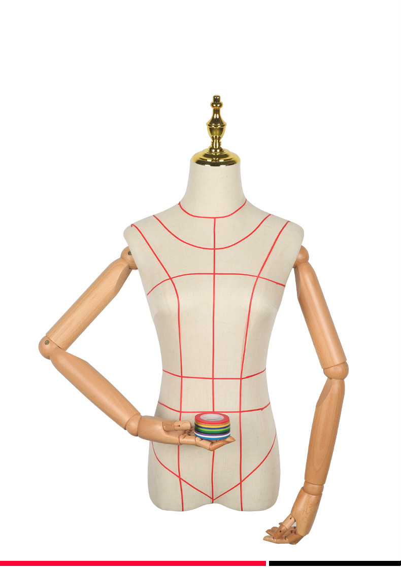 服装道具立裁胶带标记线2毫米手撕纸质胶带人台定位线3毫米彩色美纹纸