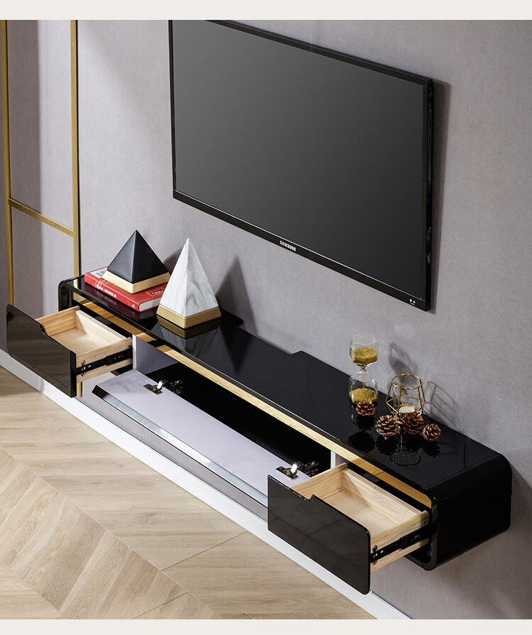 悬空电视柜现代简约轻奢壁挂式挂墙吊柜小户型悬挂客厅置物架超窄 g10