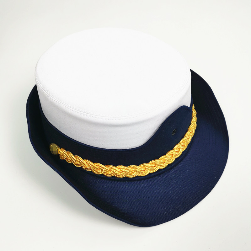 大檐帽陆专职员救援子女士卷檐帽男白色大盖帽指挥长 男消员 头围60