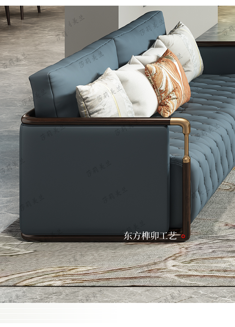 莎莉美兰沙发实木沙发新中式沙发代轻奢全实木龙凤檀木高档别墅沙发大