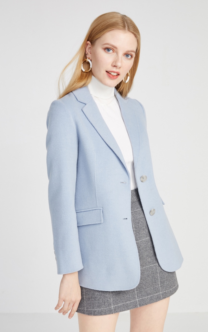 女装 毛呢大衣 思莱德(selected) selected思莱德羊毛混纺柔软女士毛