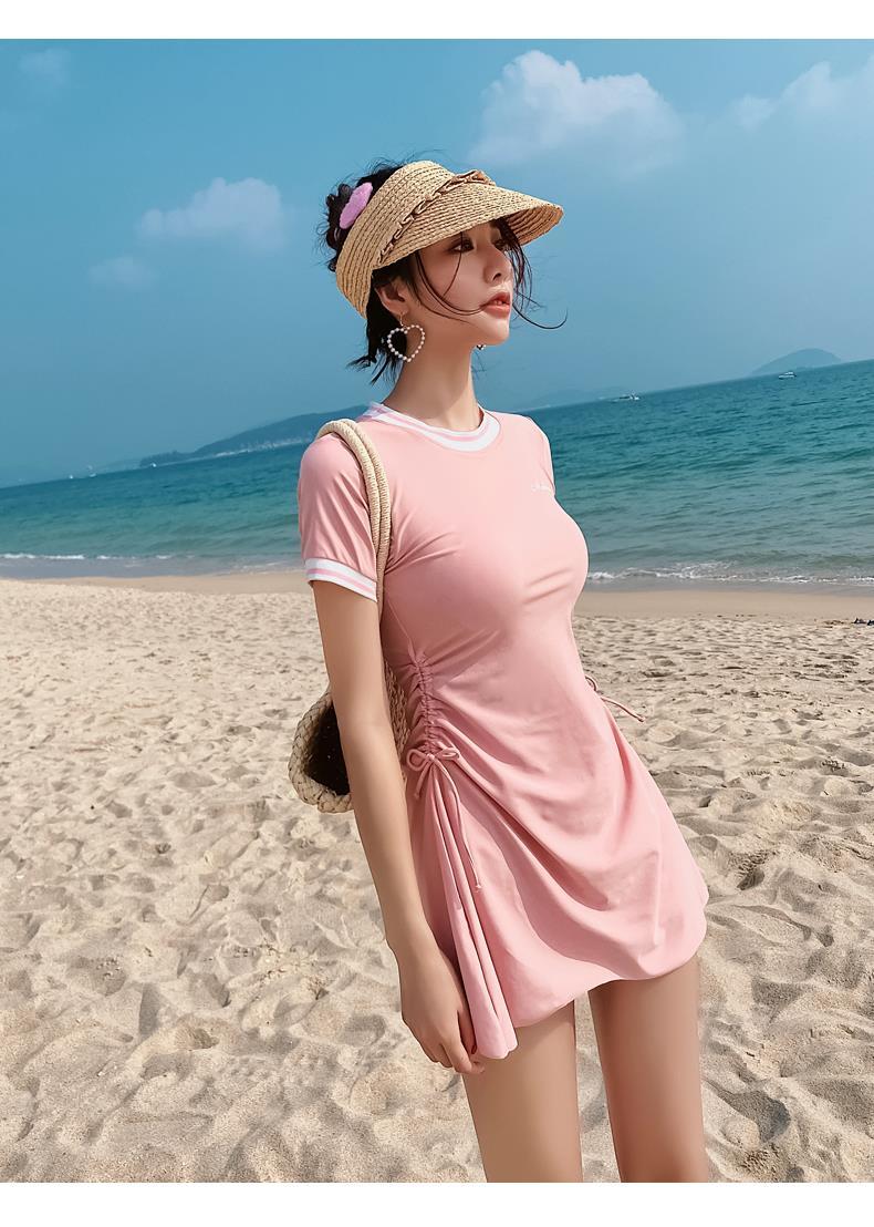 泳衣女温泉遮肚显瘦韩版ins超仙保守学生分体运动2021新款套装 6223