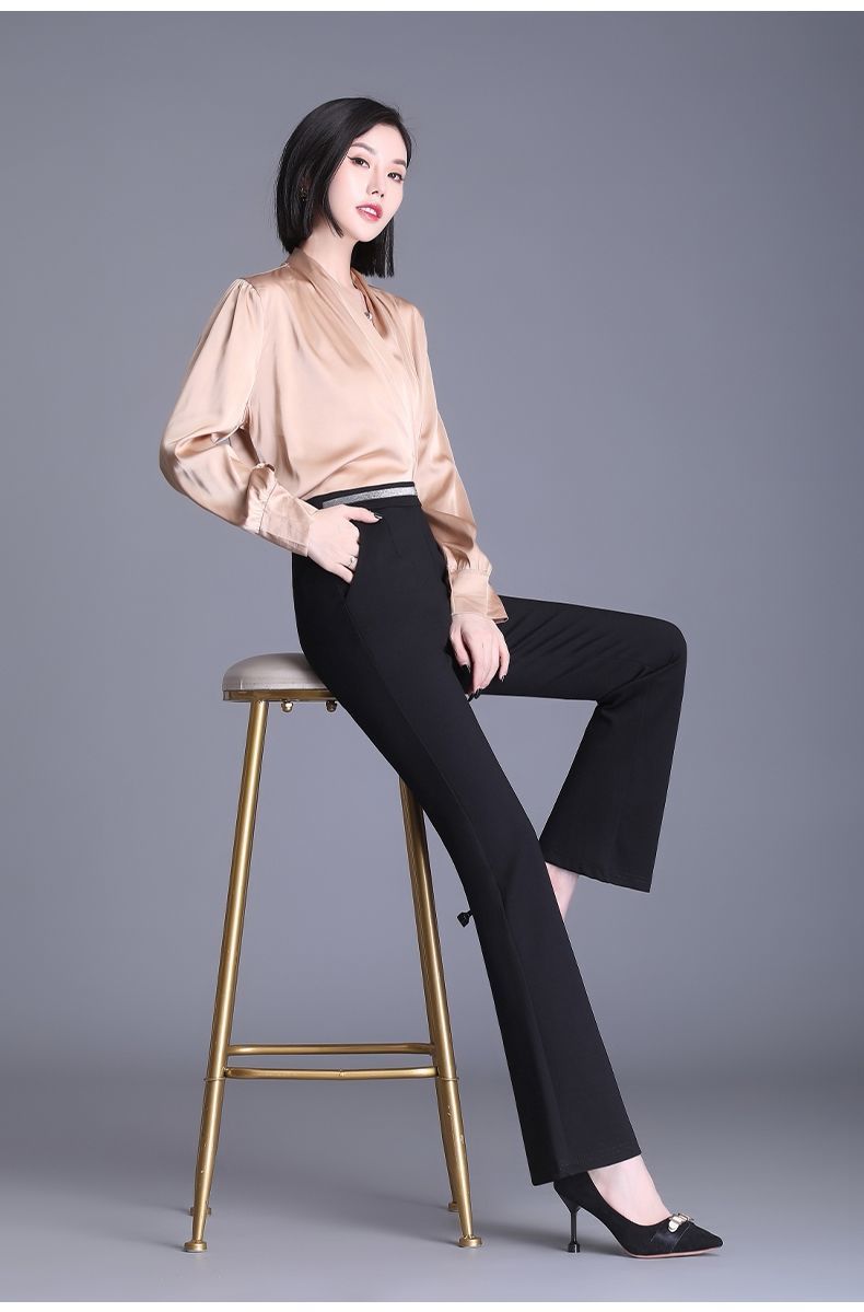 裤显瘦西装裤 黑色【春品牌: 阿亨 商品名称:阿亨正装裤职业ol显瘦垂