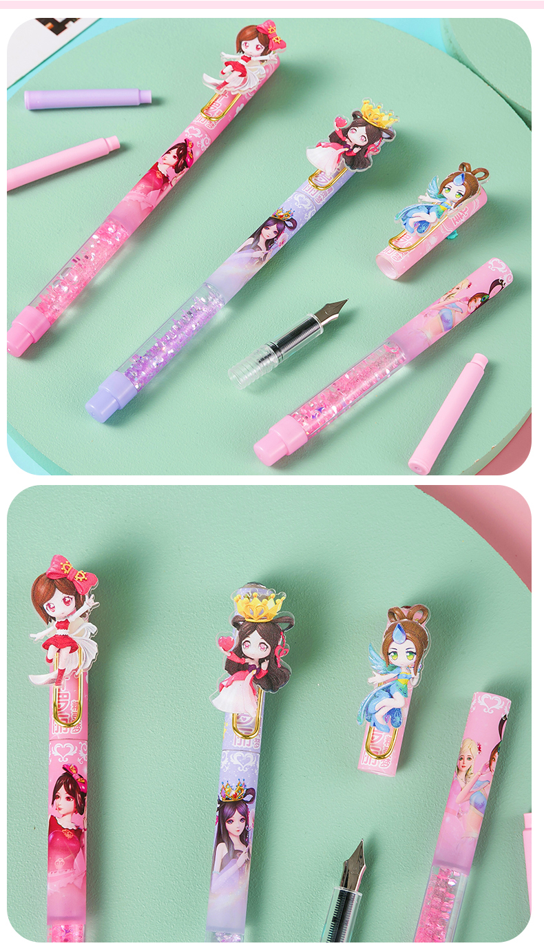 叶罗丽梦幻流沙魔力擦热敏可擦墨囊刚笔 1211叶罗丽钢笔-粉色孔雀1盒