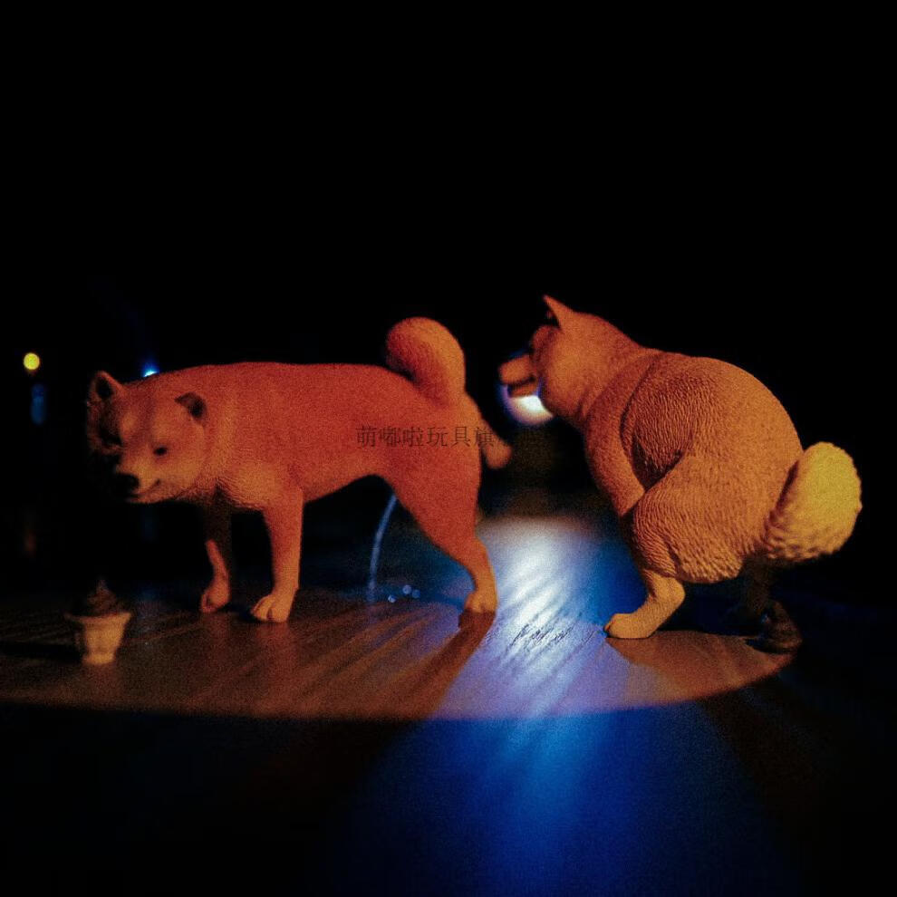 policeuncle下单配大便柴犬jxk动物模型屎小狗手办摆件玩具礼物 柴犬