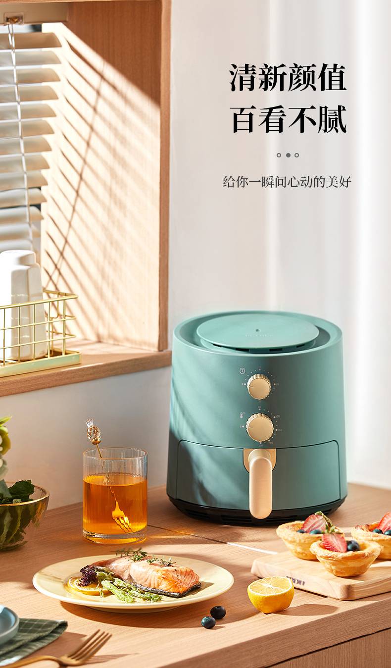 柏翠空气炸锅/2 柏翠pe7615gr空气炸锅家用烘焙多功能无油小炸锅烤箱