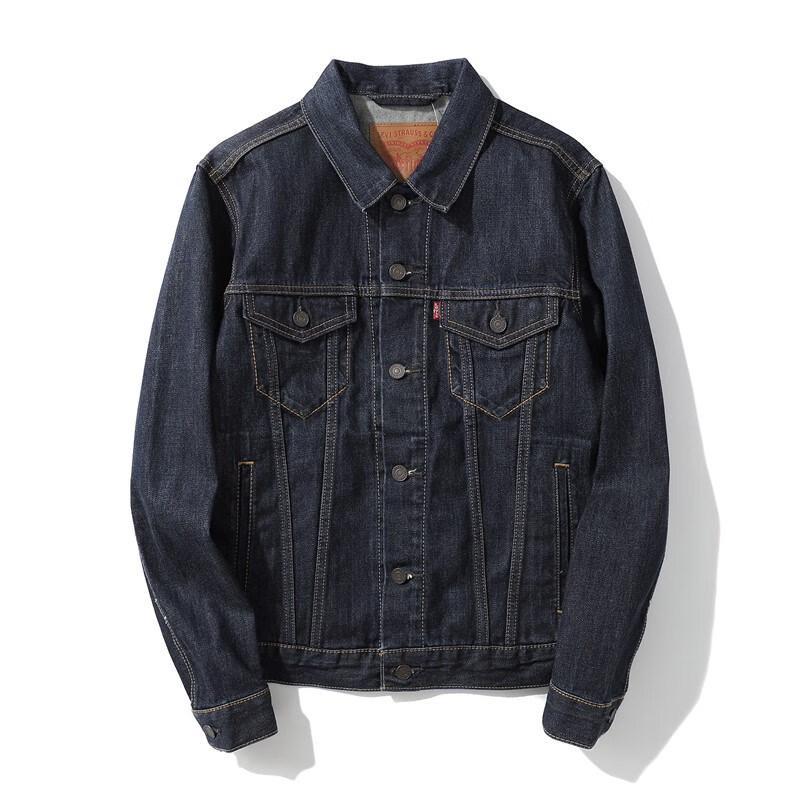 levis李维斯代购男士秋冬季纯棉水洗牛仔机车夹克外套72334-0147 蓝色