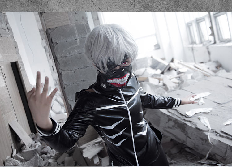 现货动漫东京食尸鬼东京喰种cos金木研战斗服衣服全套服装男四件套