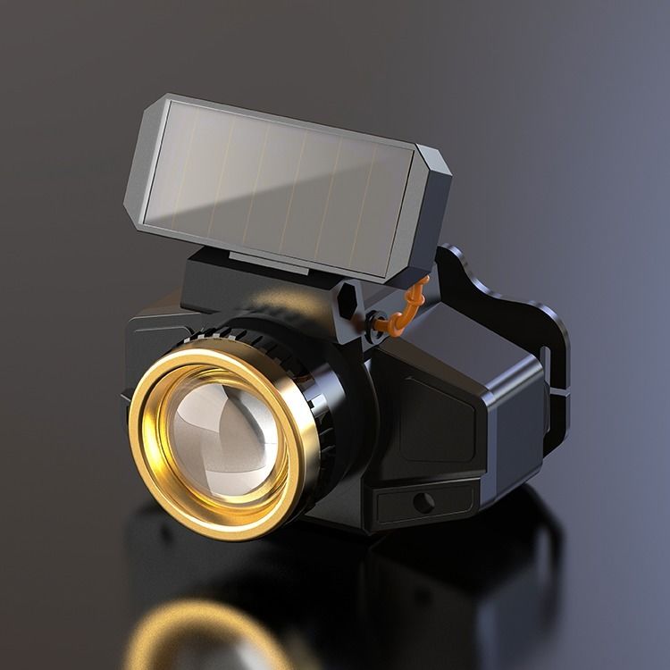 太阳能超亮led感应头灯强光充电变焦头戴式电筒夜钓鱼矿灯小头灯3000