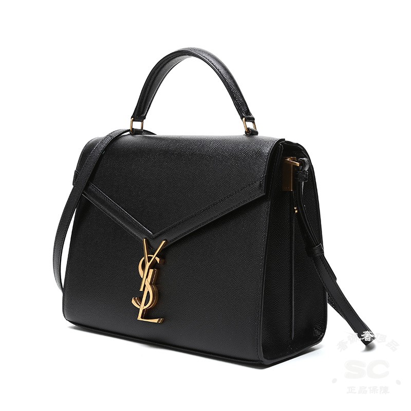 saint laurent 圣罗兰 女士黑色牛皮cassandra中号手提单