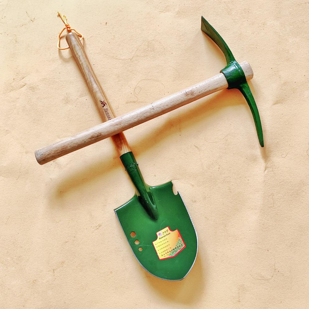 户外洋镐大号军工镐锰钢镐十字镐两用镐锄羊角羊镐尖镐两头镐锄头