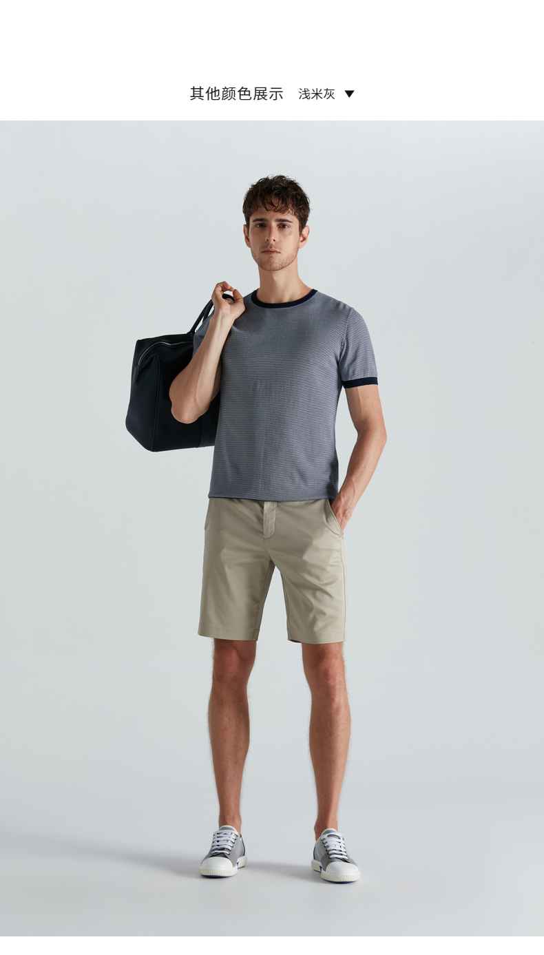 劲霸男装休闲短裤男2021春夏新品男士商务休闲五分裤bzcd2564奥莱新品