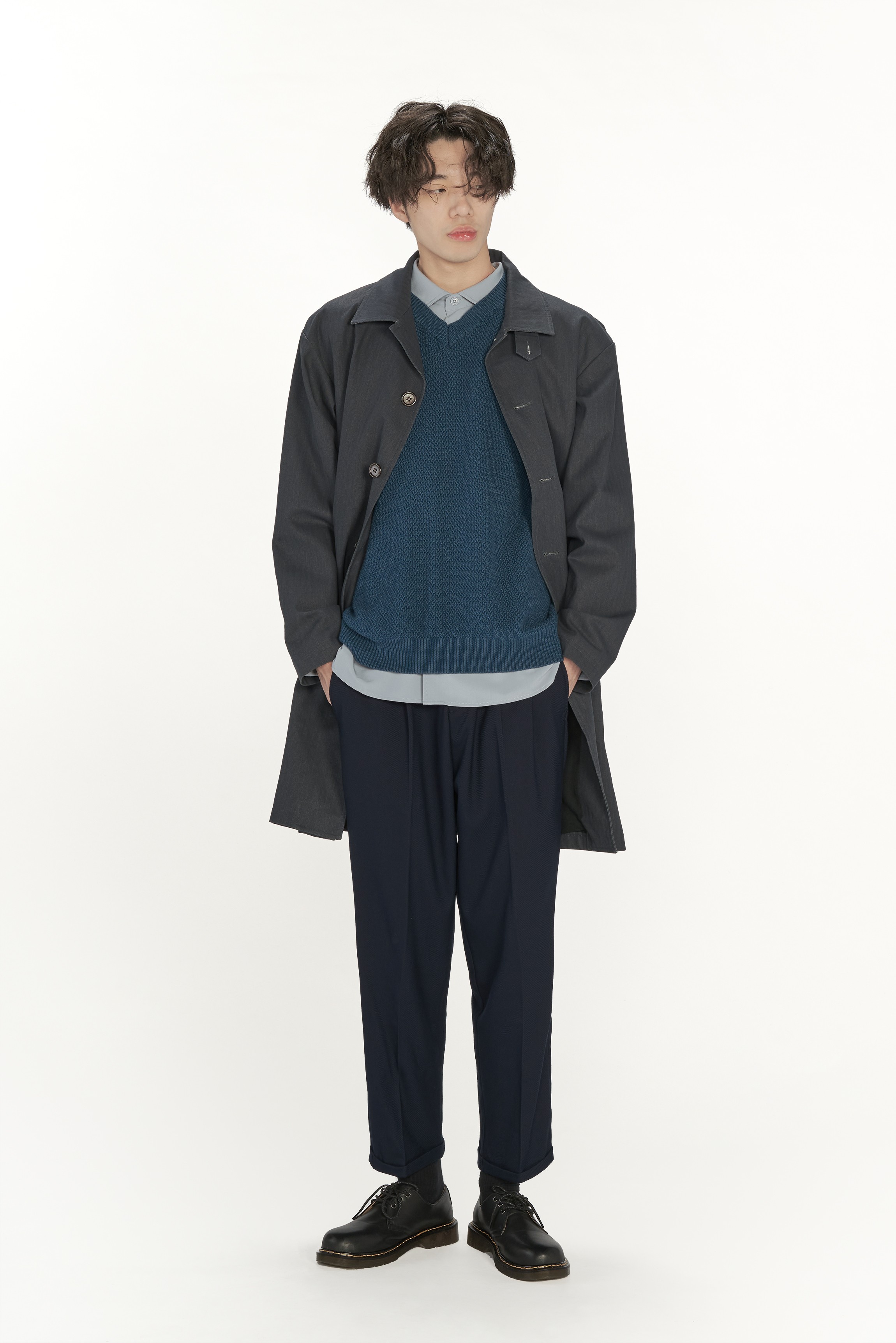 桂花瓣 libertykostume日系复古男装莫兰迪色宽松休闲情侣日系纯净色