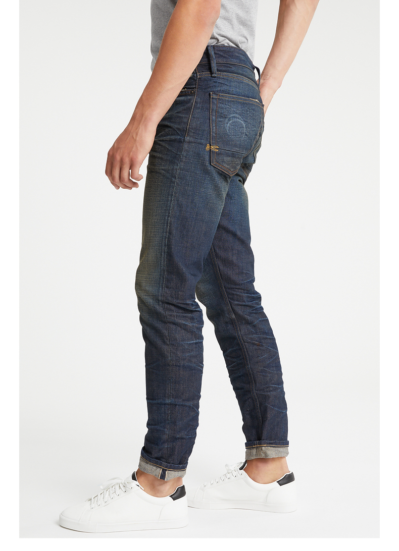 denham男士时尚candiani水洗赤耳丹宁复古刻印修身razor剪