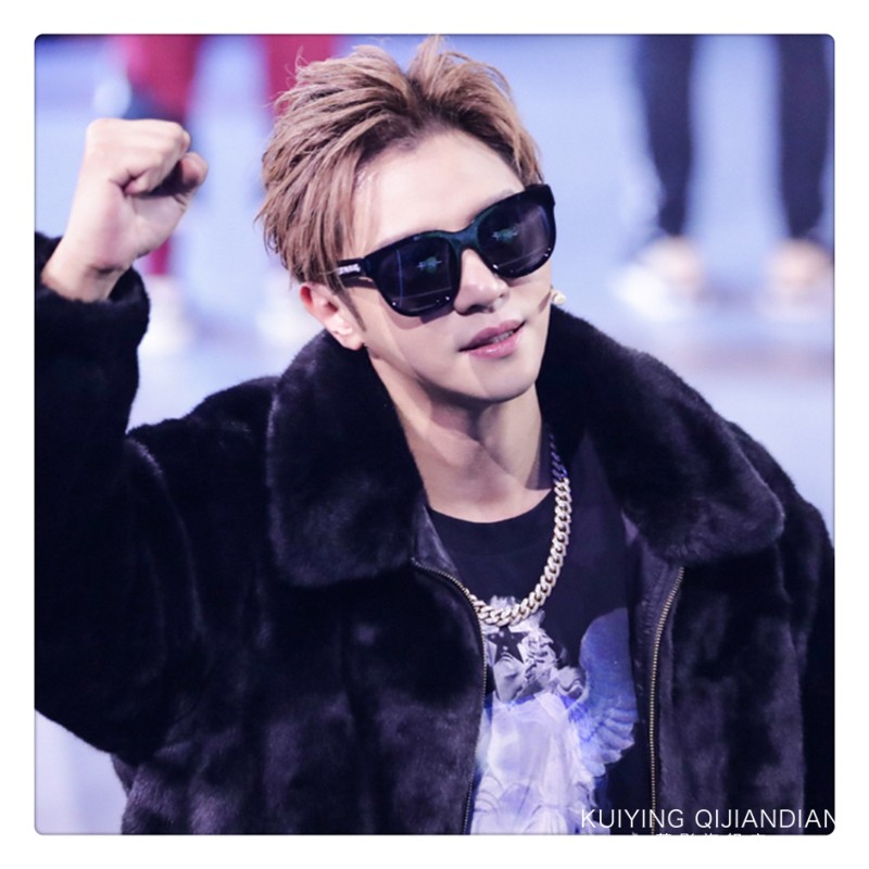 吴亦凡同款项链潮流男女街头嘻哈镶钻粗项链网红霸气满钻古巴链子