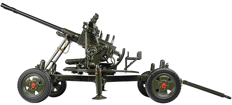 【官方精品】高档品牌双37高射炮模型合金属静态65式37毫米双管高炮