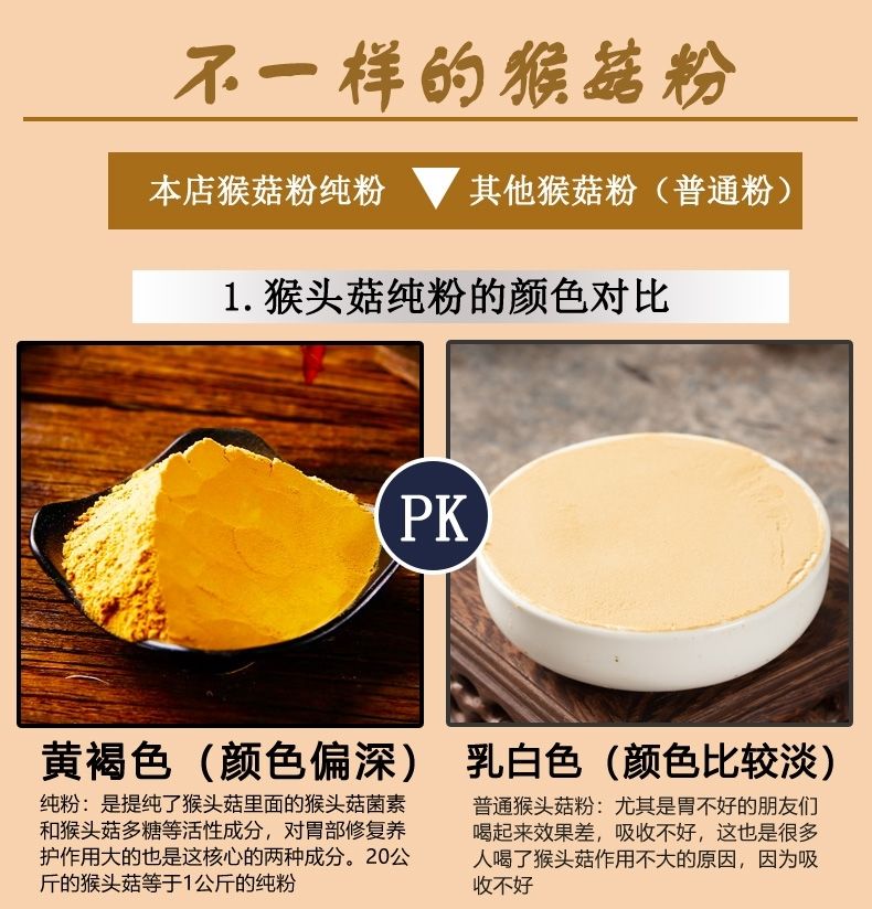 5折 长白山猴头菇粉纯粉肠道胃病即食代餐纯粉 200g【图片 价格 品牌