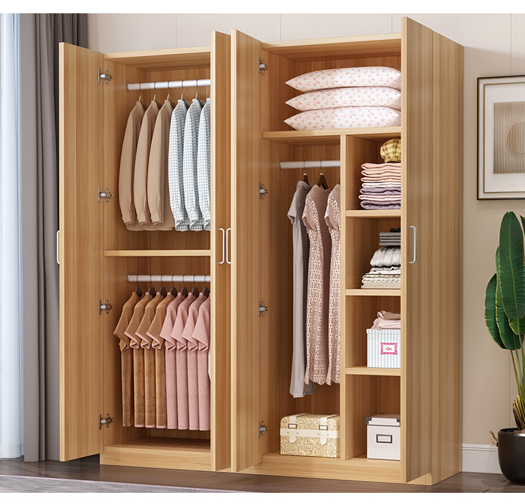用小户型挂衣橱收纳储物小衣柜两门浅胡桃高160宽80深402门需自行组装