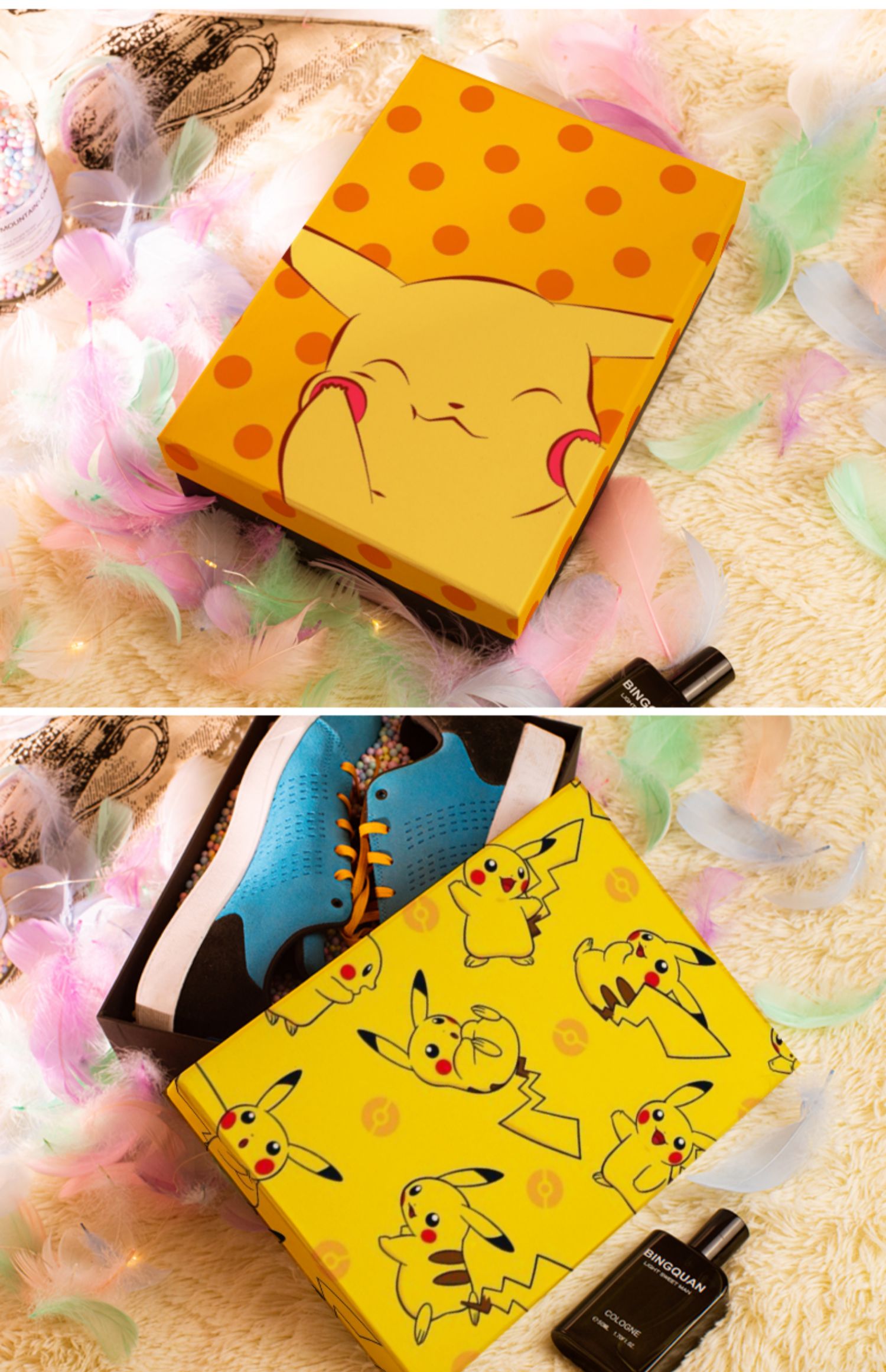绿速 宠物小精灵皮卡丘礼物盒空盒礼品盒比卡丘生日礼物盒子宝可梦