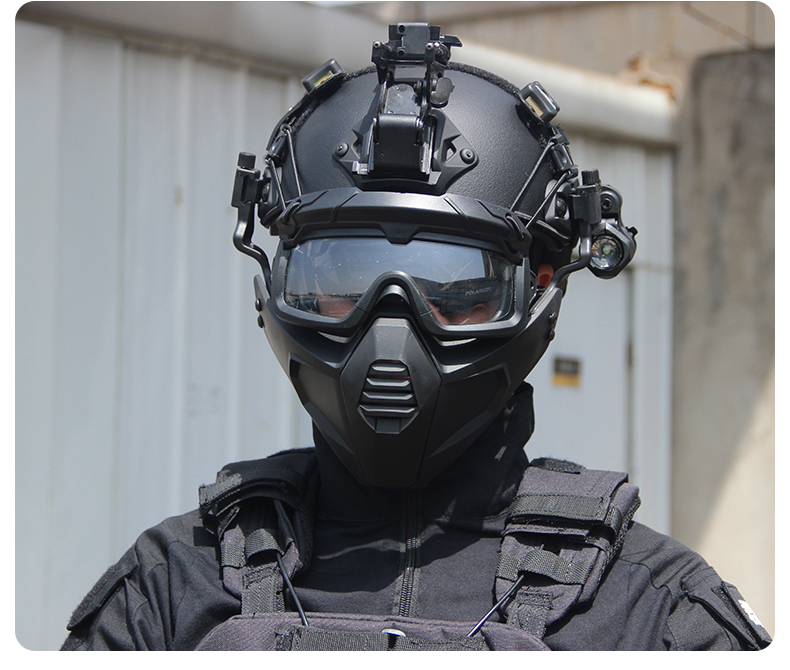 战术兵特战fast战术头盔多维分体式面具护目镜防暴套装特种cs野战特种