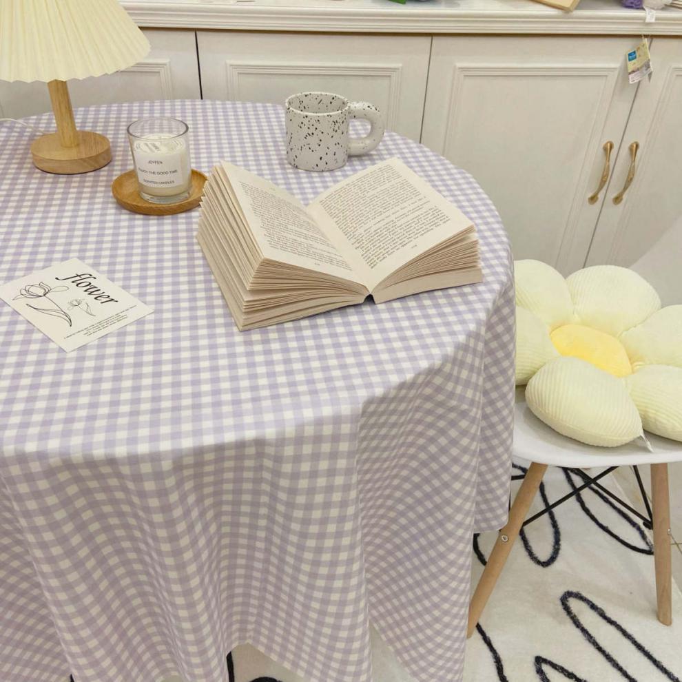 高品质可爱卡通ins风桌布网红格子书桌布房间宿舍课桌背景布改造书桌