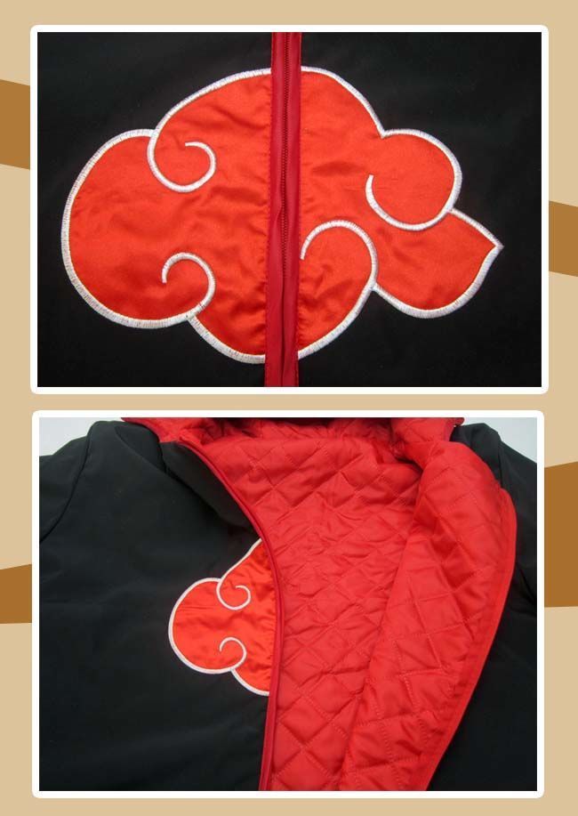 晓组织衣服 红云袍 火影晓披风忍者团服宇智波鼬风衣保暖棉衣2020