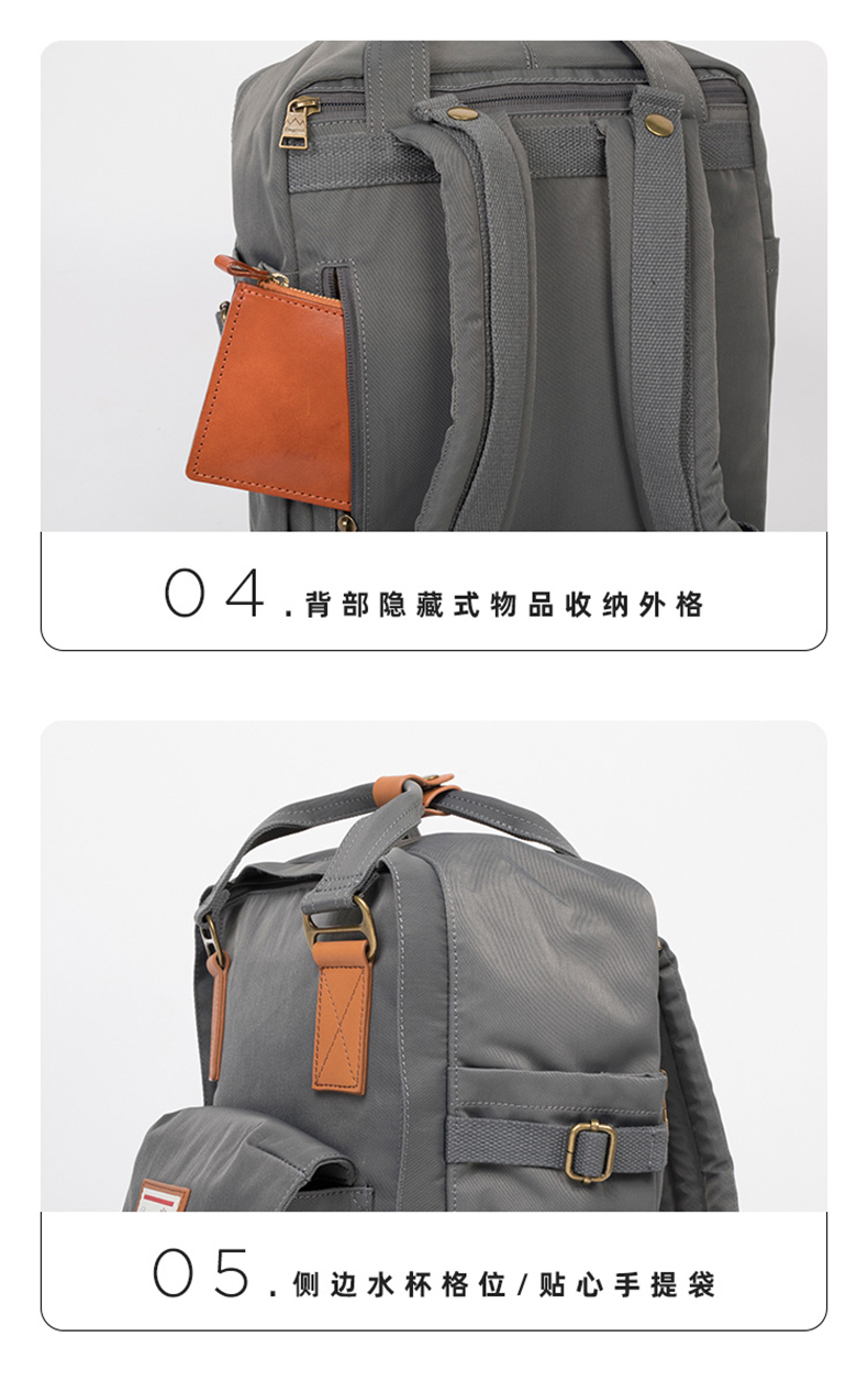 doughnutx北京小风子甜甜圈旅行双肩包大容量女书包背包忌廉16l