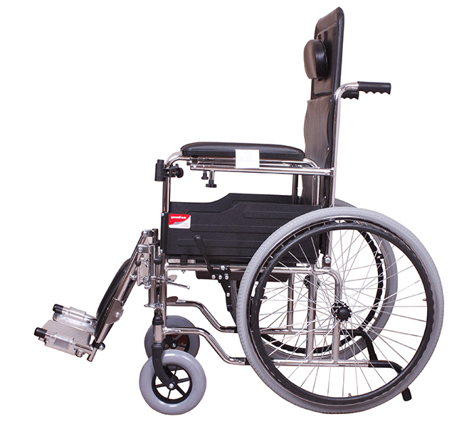 鱼跃(yuwell)手动轮椅便捷可折叠半躺坐便手推车老年人残疾人轻便高