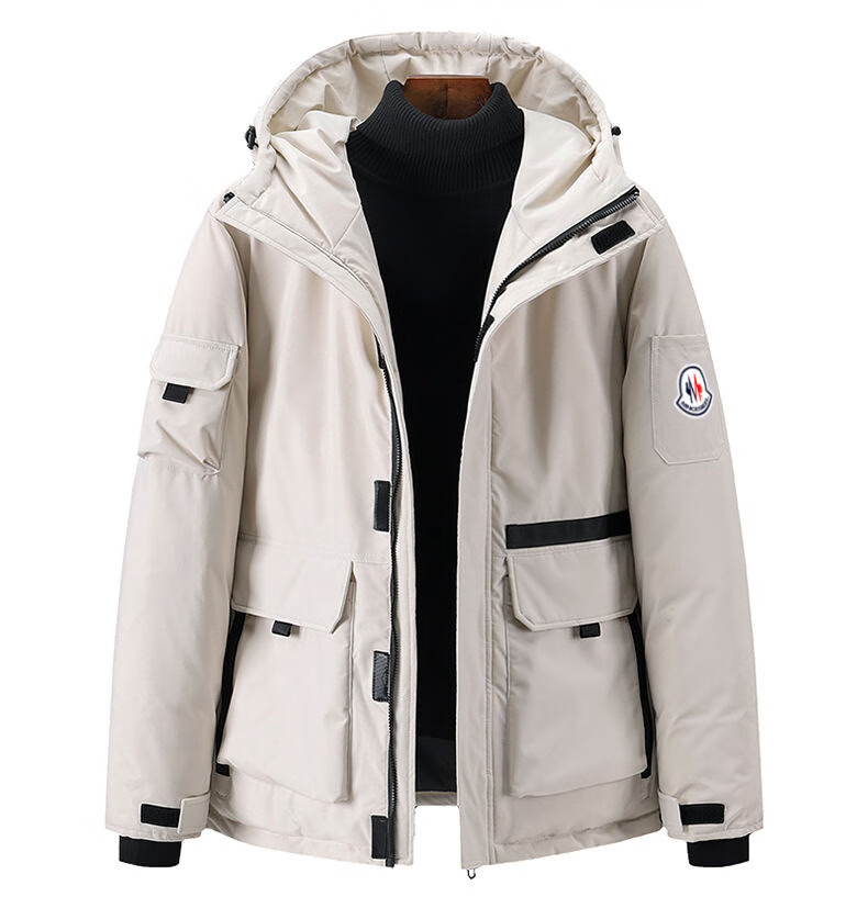 蒙家联名加厚连帽男士外套短2020冬季家羽绒服男男 mk-b2058黑色 s