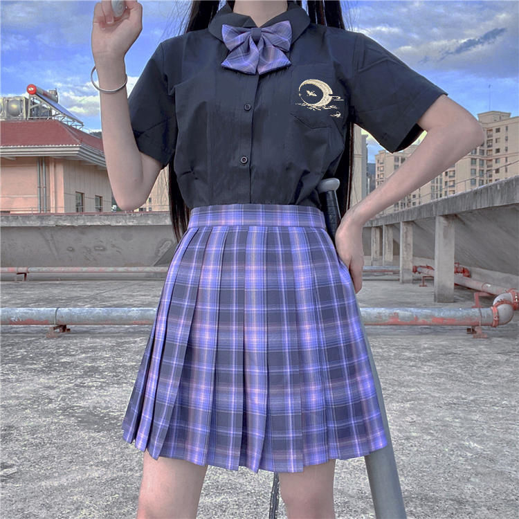 京选品质步雳理想电竞少女jk制服套装格裙百褶裙学生jk制服裙子jks