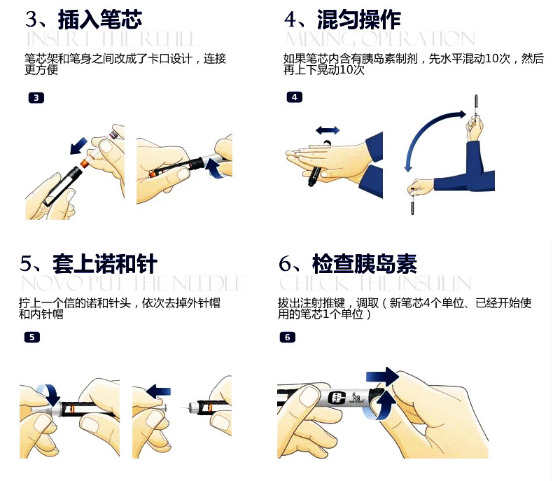 胰岛素注射笔安装图片