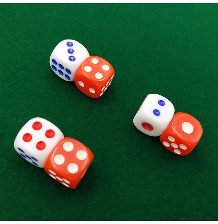 麻将机不透明骰子色子筛子甩子猴子红蓝色字自动麻将桌四口机配件 12