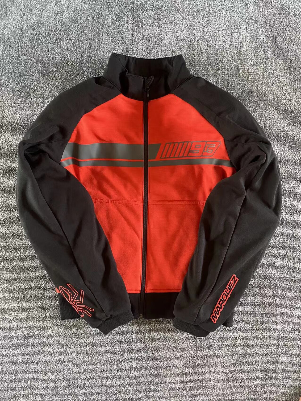 意大利a星alpinestars马奎斯mm93机车骑行服防摔防风休闲赛车服 黑红