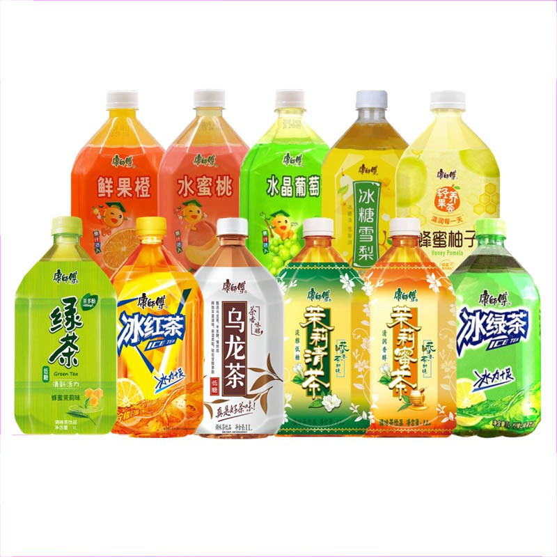 康师傅经典茶饮料水果饮料1l瓶装18种多种口味可混搭茉莉柚茶8瓶
