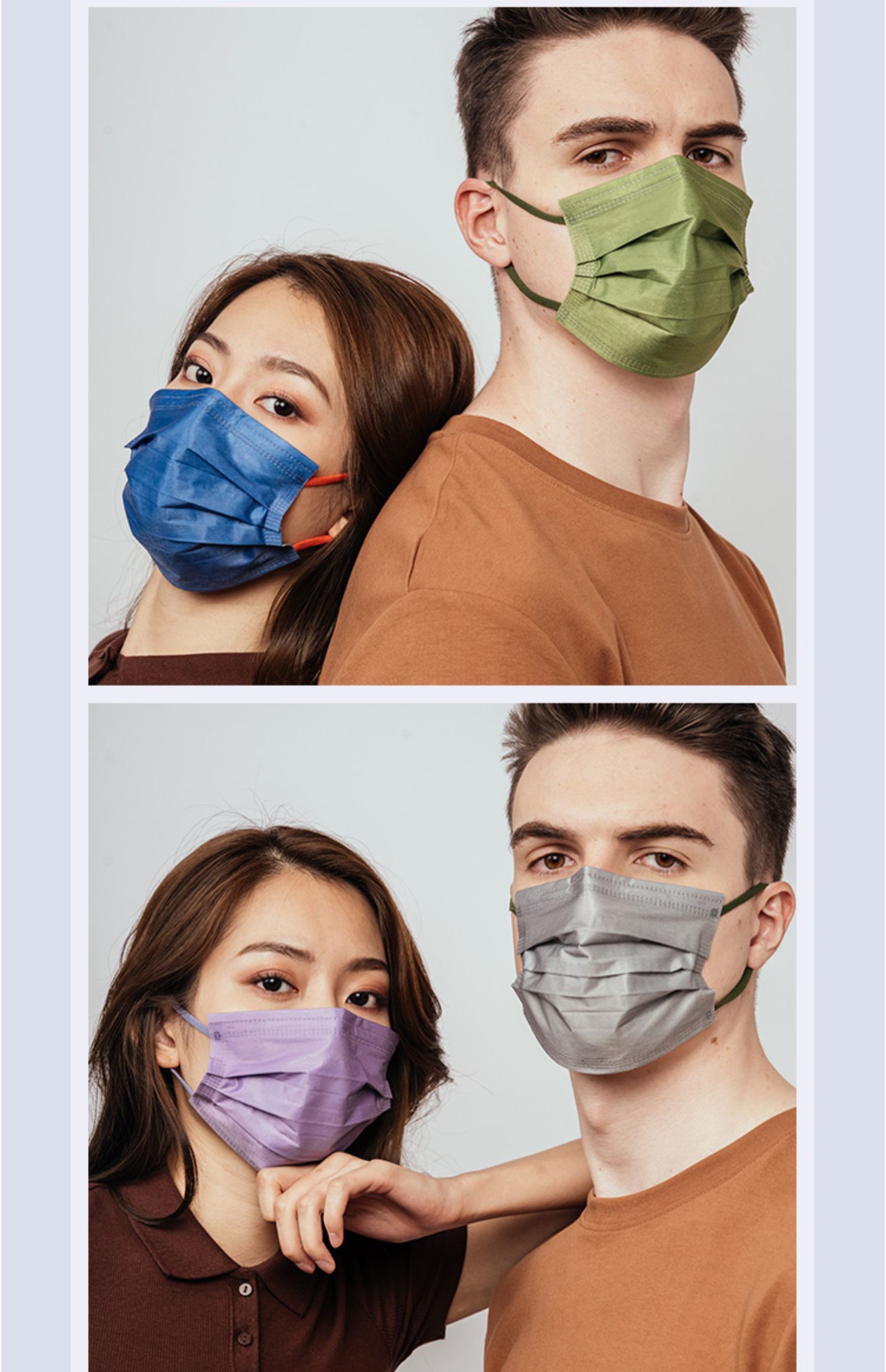 香港混搭 时尚网红口罩透气舒适三层防护口鼻罩30只装 酒红系列