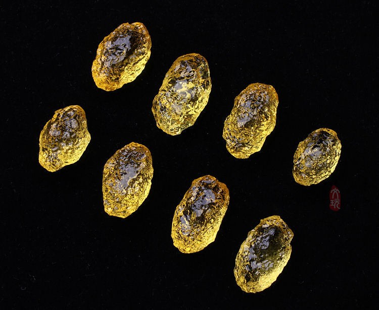 森洲 正品天然利比亚黄陨石随形吊坠挂件 diy原石陨星宇宙能量消忧郁