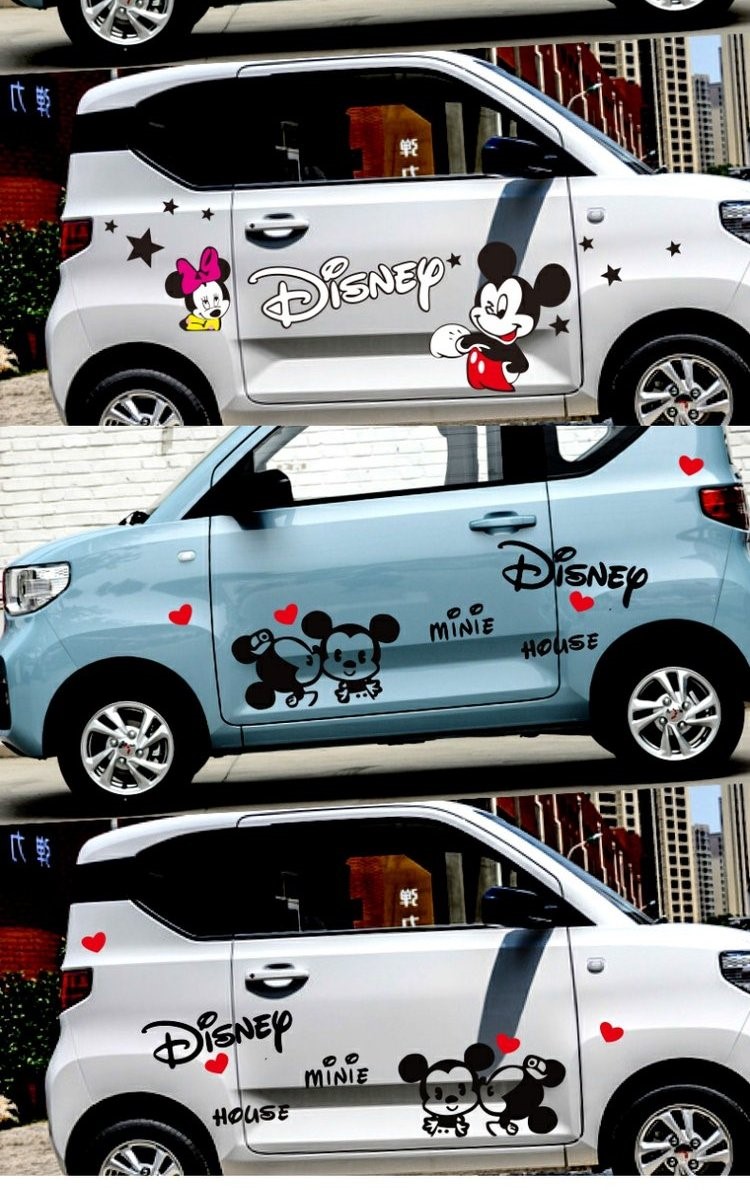 五菱宏光mini ev车身贴电动车迷你马卡龙车贴叮当猫贴纸拉花可爱 大勾