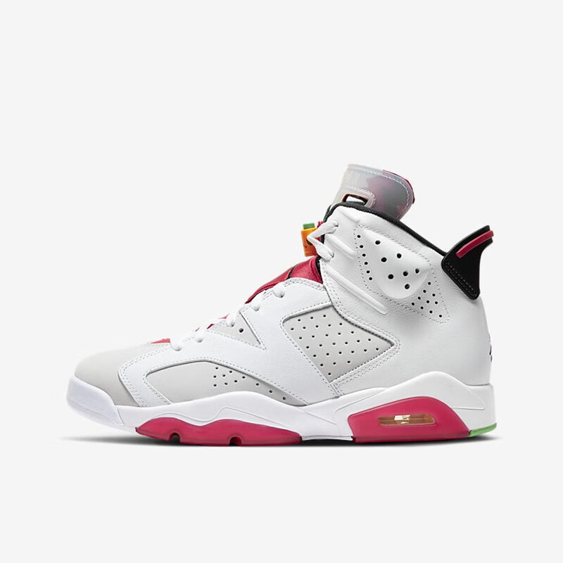 耐克nike air jordan 6 hare aj女款白红彩蛋兔八哥篮球鞋 384665-062