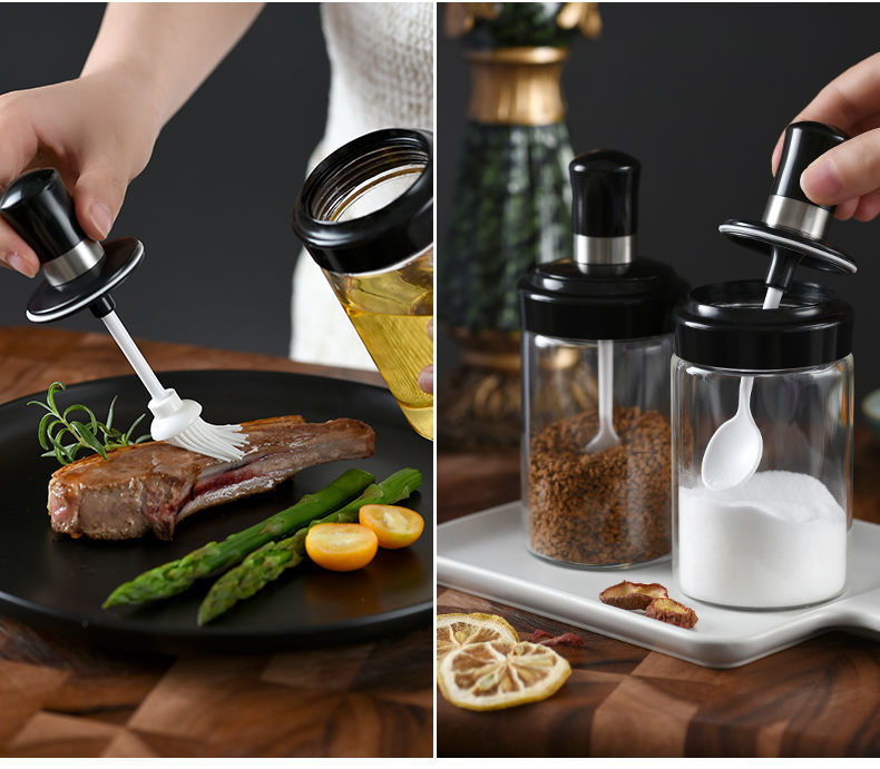 调味罐玻璃盐罐厨房调料罐子家用调料瓶油壶盐味精调料盒组合套装