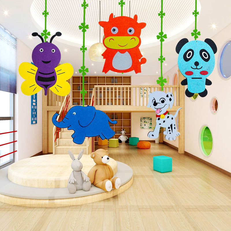 幼儿园空中吊饰装饰儿童房教室屋顶悬挂开学布置挂件商场卡通挂饰