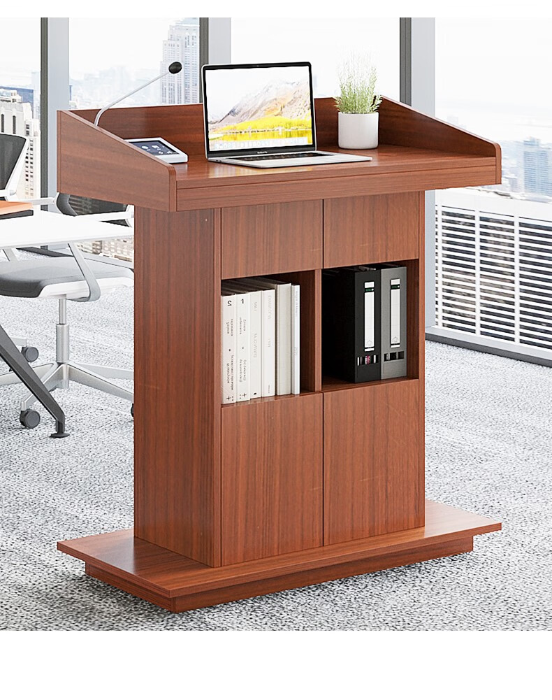 【旗舰自营】讲桌演讲台发言台培训讲台桌迎宾台接待台会议室教室讲桌