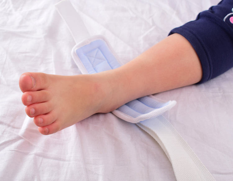 儿童专用四肢约束带手脚通用绑带捆绑带加长新生儿适用浅绿色均码