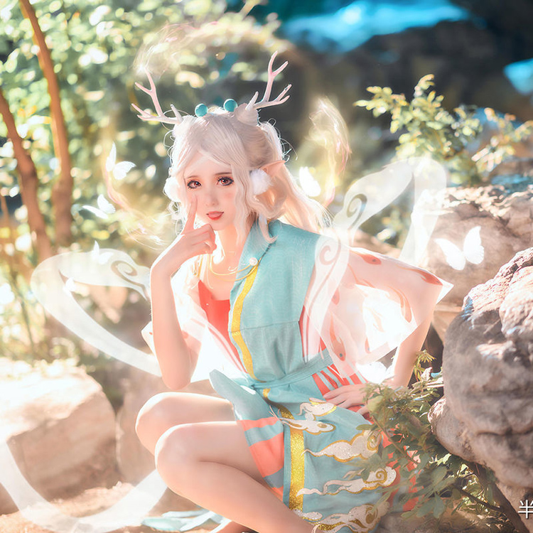 品质精选荣耀王者cos服瑶瑶遇见神鹿cos服cosplay可爱古风游戏现货