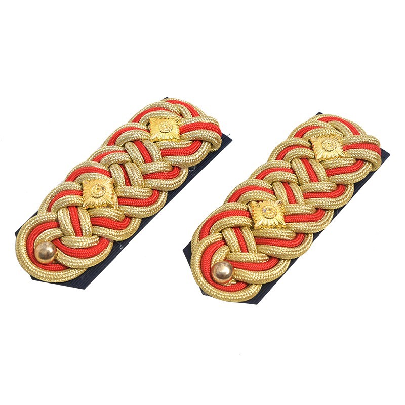 巨头金属丝铜丝绳麻花肩章将军肩章礼服肩章影视服装辅料印度丝硬肩章