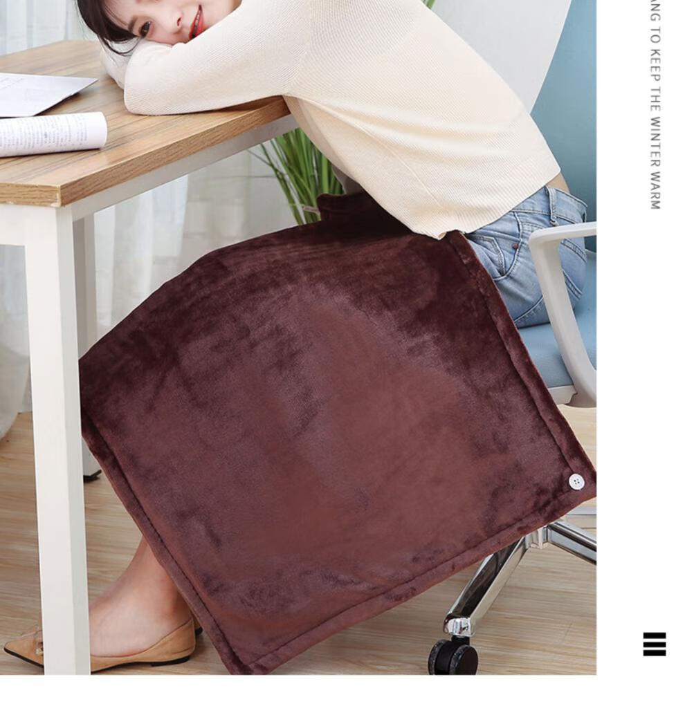 午休电热毯 膝盖小尺寸电热毯护腿加热毯盖腿办公室午休小号电褥子